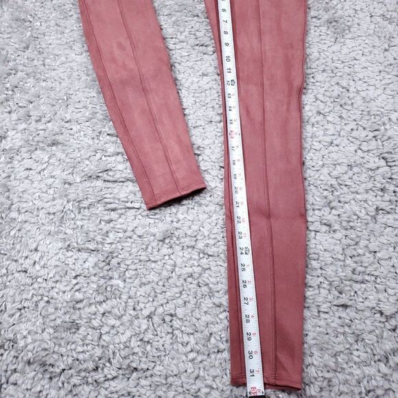 READ Spanx Small Tall Faux Suede Leggings Rich Rose Pink Pull On - Picture 11 of 12